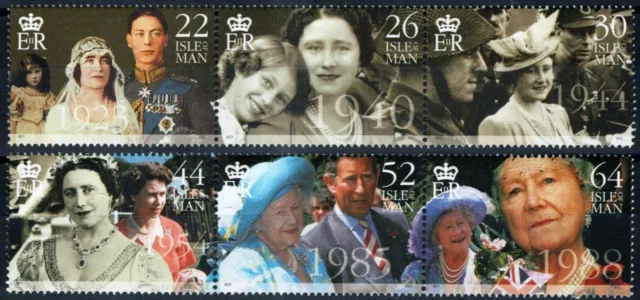 ZAYIX Isle of Man 857-858 MNH Queen Mother Royalty 010122SM106