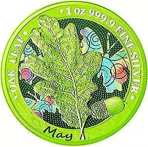 Germania 2019 5 Mark Oak Leaf - 12 Months Series - May 1 Oz silber Münze