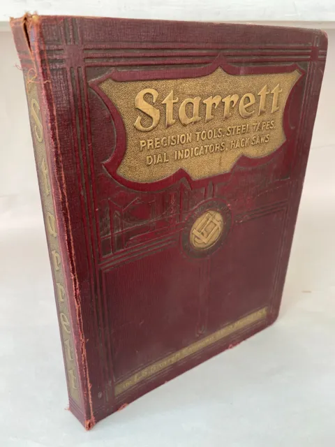 *RARE* Starrett Precision Tools, Catalog 26, 1938, Embossed HC edition