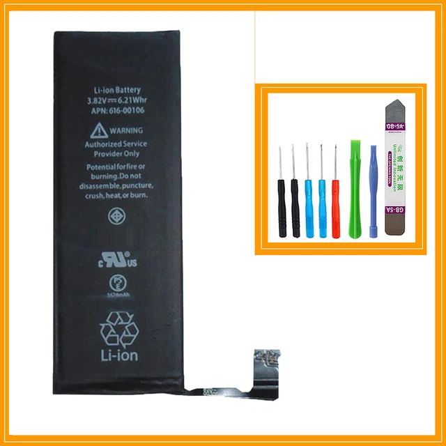 Original Quality Internal Li-ion Battery For IPhone SE (1st Gen) - APN 616-00107, 1624mAh