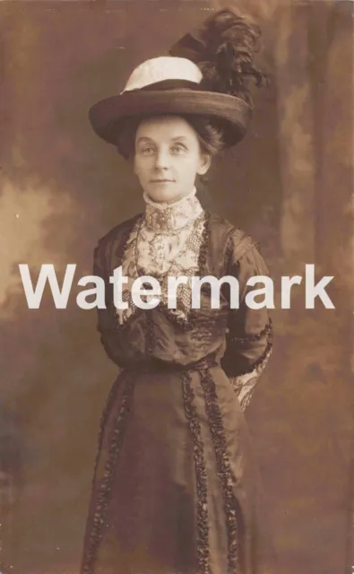 5132. Social History. Edwardian/WWI era. Older Woman with Hat. Carlisle, Cumbria