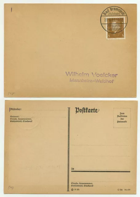 79722 - Sonderstempel: Bad Bramstedt (Holstein) - Rheumaheilstätte - 29.3.1931