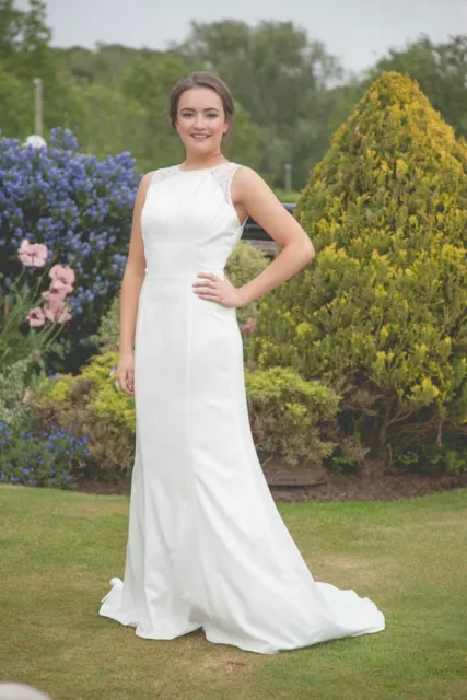 New Hilary Morgan wedding dress size 16 illusion back