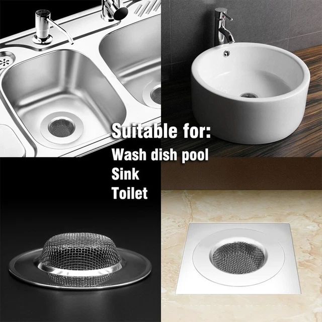 1* - Tamiz de drenaje tamiz para el cabello de ACERO INOXIDABLE fregadero lavabo bañera ducha