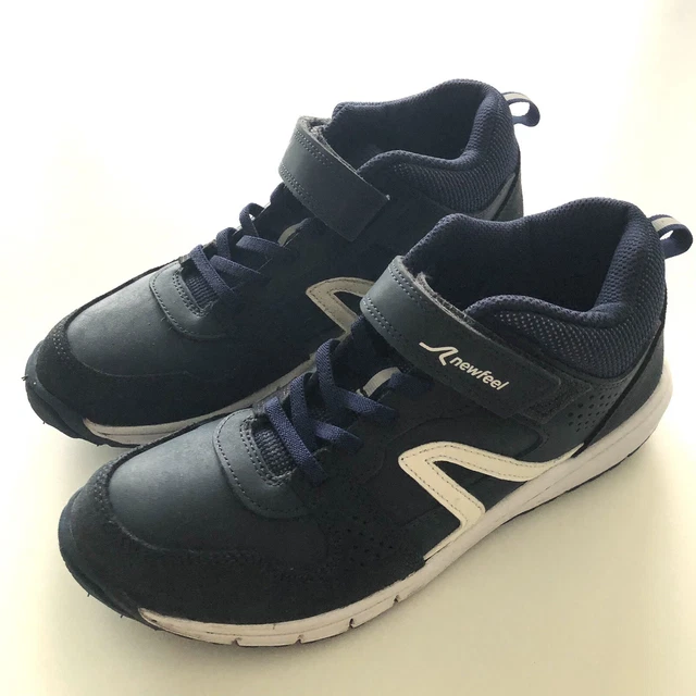 3X PAIRS OF Boys Shoes School Black Blue White Trainers M S