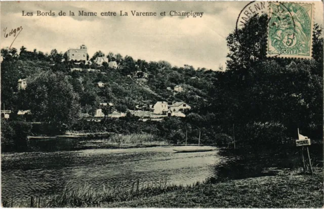 CPA les bords de la Marne between La Varenne and Champigny (1364182)