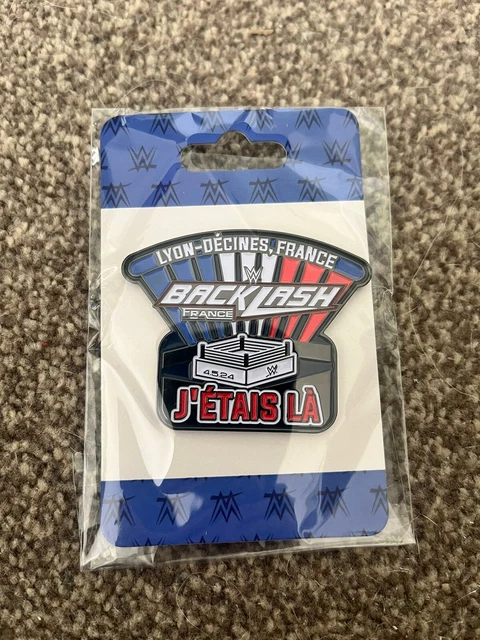 NEW WWE BACKLASH 2024 Lyon, France - JEtais La/I Was There Pin/Badge