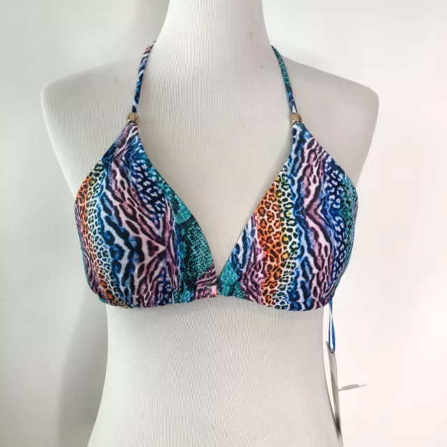 Lisa Blue Call Of The Whale NWT Margaux Riviera Bikini Top Size US 10 Large