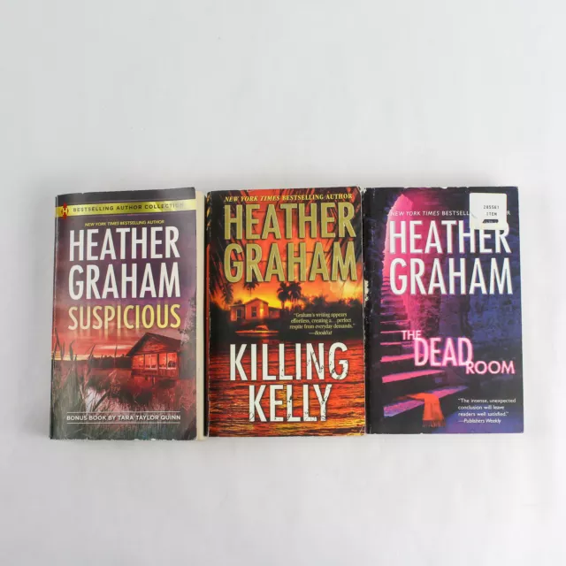 Lot Of 3 Heather Graham Novels Suspense Dead Room Killing Kelly Suspicious