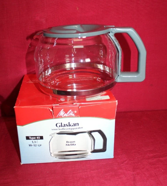 Melitta Glaskanne Mod. 45 Braun/ Melitta  1,3 L/ 10-12 Tassen Neu OVP