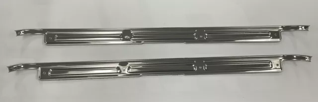1967 68 69 70 71 72 Chevy C10 GMC Truck STAINLESS Door Sill Plates Pair hardware