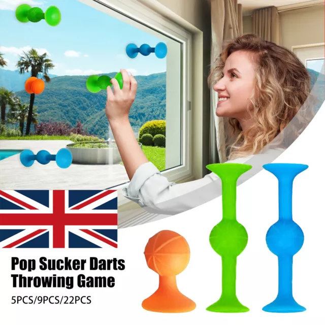 Hot Pop Silicona Darts Game Set Sticky Suction Stick Ball Outdoor Party  Competitive Interactive Game Kids Adults Antistress Toy