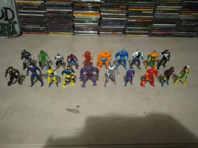 Lot of 20 Marvel X-Men Heavy Metal heroes Die-Cast  Toy Biz rare htf