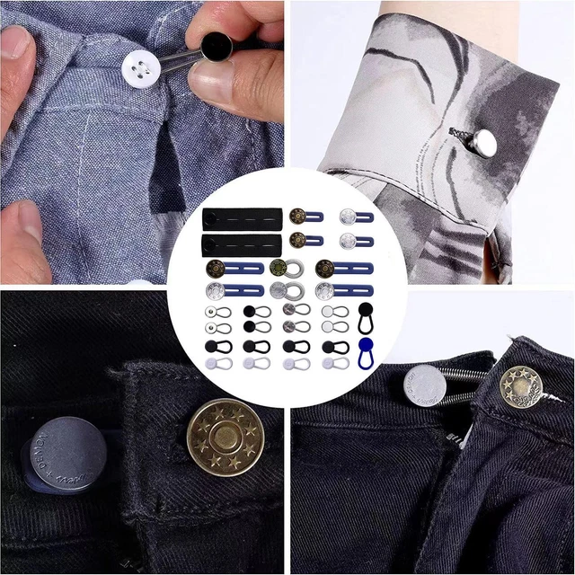 30Pcs Jeans Pantalon Bouton Extender Hommes Femmes Élastique Ceinture
