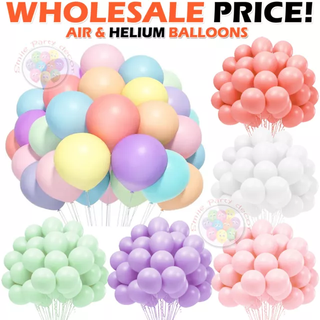 5" 10" 12" inch small pastel latex balloons WHOLESALE party birthday 100 wedding