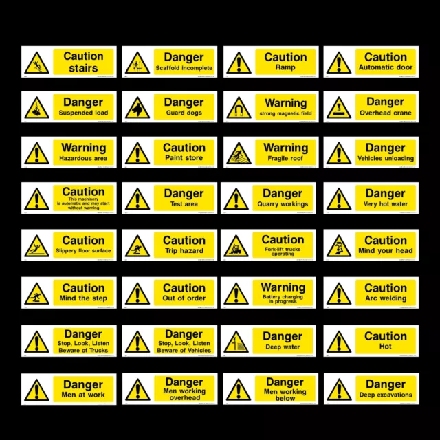 Warning / Caution / Danger / Welding / Noise - Plastic Sign, Sticker - All Sizes