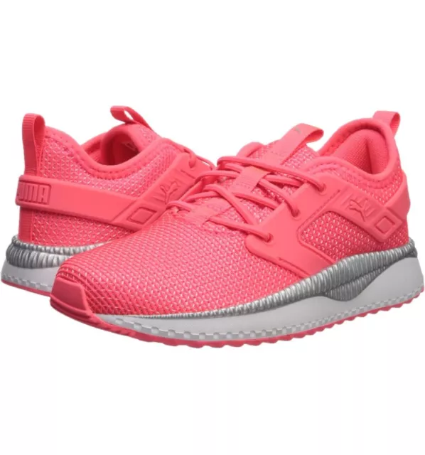 Puma Girls Pacer Next Excel Slip on Neon Pink Sneakers  Shoes 12 Metallic Orange