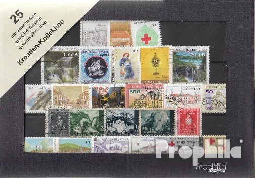 Briefmarken Kroatien 25 verschiedene Marken