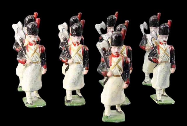 Figurine Ancienne H.R. Arpenteur - Soldat De Plomb Creux - Jouet Ancien