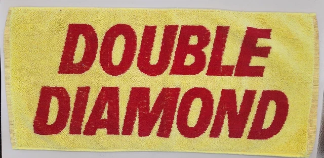 Vtg DOUBLE DIAMOND Terry Cloth Pub Bar Towel 18" x 8" Brewery Advertising Tavern