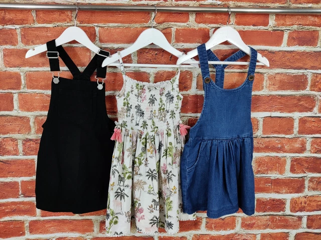 Girls Bundle Age 4-5 Years Next Mantaray Summer Dress Pinafore Denim Kids 110Cm