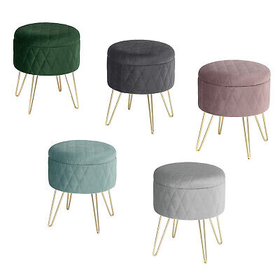 WOLTU SH20ws Pouf Contenitore Sgabello Sedia a Cubo Panche Pieghevole Poggiapiedi Cassapanca con Coperchio Rimovibile Ecopelle 