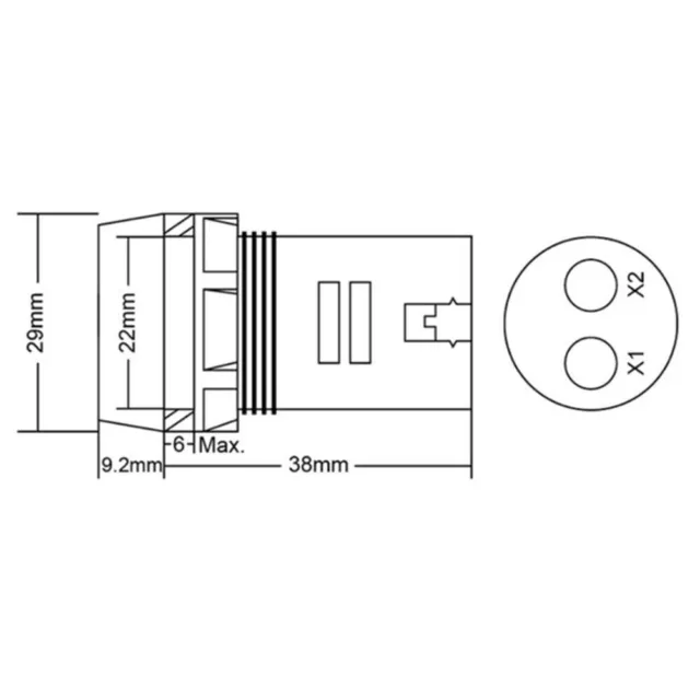 Panneau LED Digital-1PCS 22mm AC50-500V Voltmeter-Voltage Mètre Clignotant 3