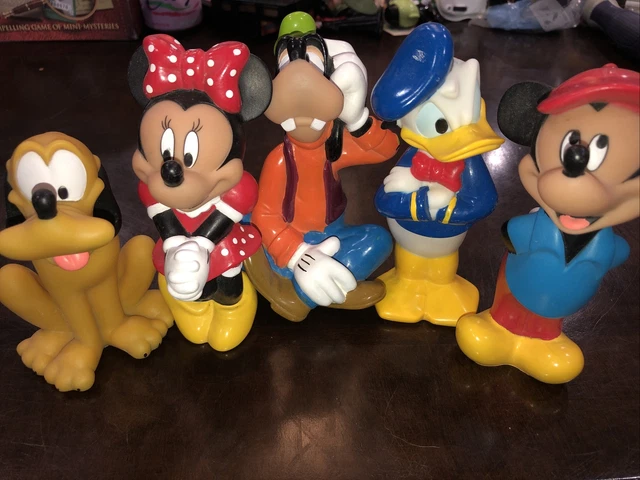 Set of 5 Walt Disney Vinyl 5" Figures - Goofy Mickey Minnie Donald Pluto