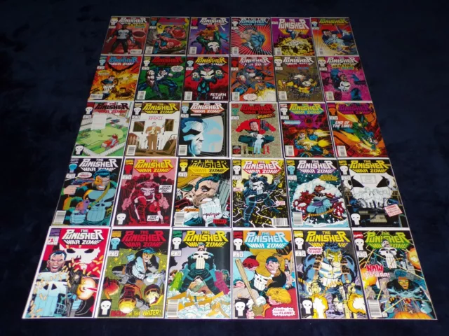 1992 Punisher War Zone 1 - 41 (Nm) Marvel Comics Wolverine Spider-Man Lot 40 129