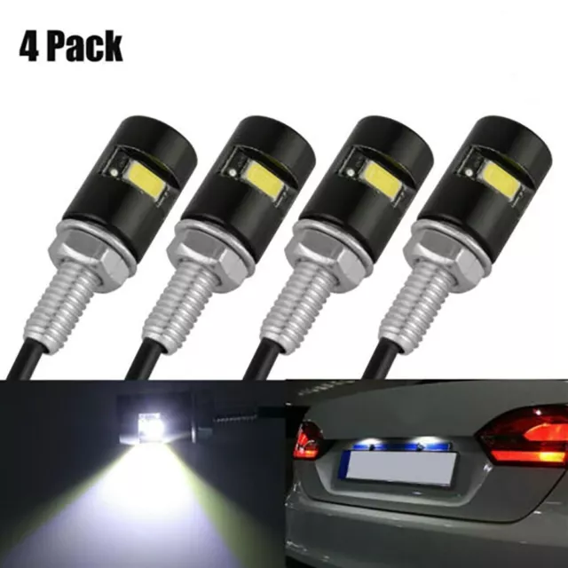 4pack LED Plaque Immatriculation Feux Boulon Ampoules Feu Meilleure Vente