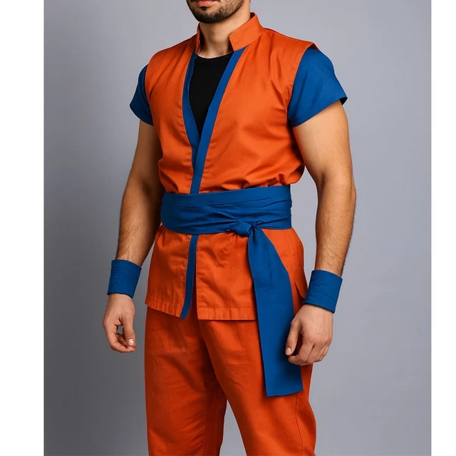 Chaks - Costume Goku Saiyan, Dragon Ball, set da 7 pezzi per bambini