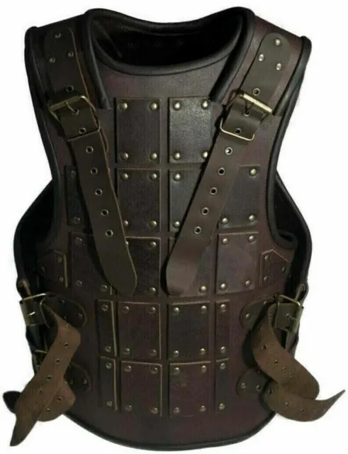 Medieval Brown heavy leather Mercenarie , Viking SCA renaissance Larp