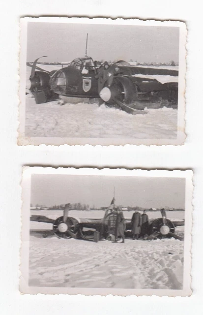 2 FOTOS II.WELTKRIEG Luftwaffen Flugzeug Kampfgeschwader 77 super