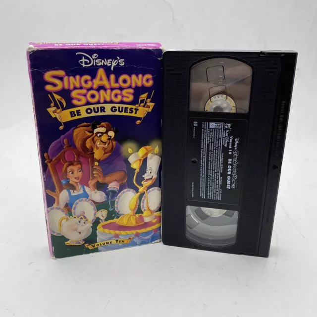 DISNEY'S SING ALONG Songs Beauty & The Beast Be Our Guest VHS Video ...