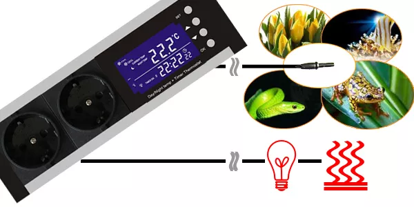 Thermostat Digital Dimmer Timer Chauffer/Rafraichir Alarme Jour/Nuit Mode Tx3 3