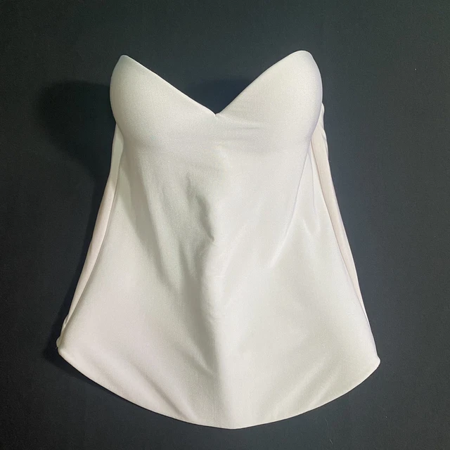 David’s Bridal Corset 34B Wedding Bustier White Satin Underwire