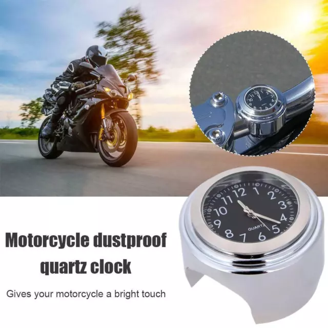 7/8 '' Motorraduhr Uhr Uhren Clock für Motorrad Lenkeruhr Wasserdicht- T7G3