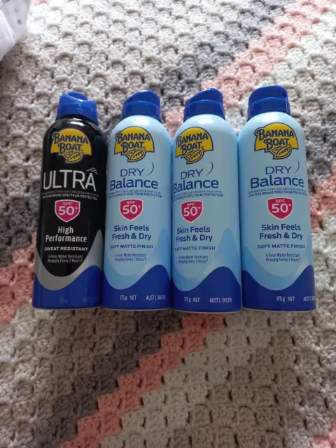 Banana Boat Dry Balance Spf 50 Spray Sunscreen X4