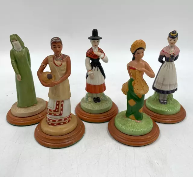 Danbury Mint Lovely Ladies Many Lands Figurine x 4 Various (Set 5) T2922 C3617