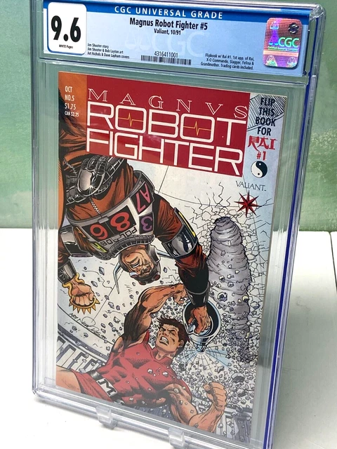 Magnus Robot Fighter # 5 CGC 9.6 1st Appearance of Rai Valiant 1991