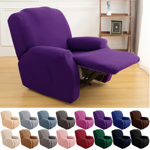 Elastic Recliner Chair Covers Couch Cover Sofa Slipcover With Side Pocket