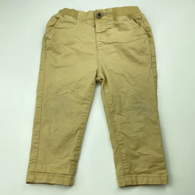 Boys size 1, Target, stretch cotton chino pants, elasticated, GUC