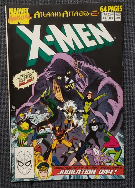 X-MEN ANNUAL VOL 1 No #13 (1989 COPPER AGE) MARVEL COMIC ~ ATLANTIS ATTACKS