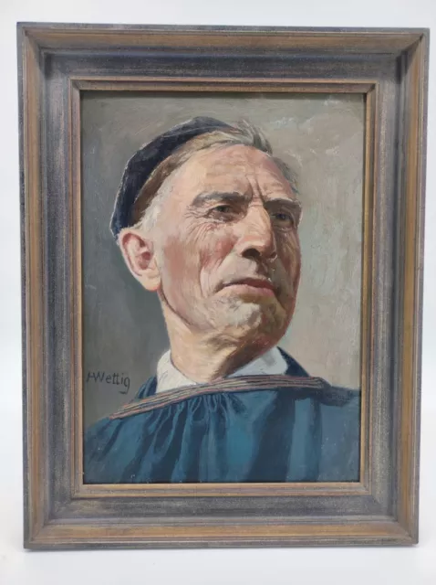 Ölgemälde Porträt eines Geistlichen von Heinrich Wettig (1875-1963)