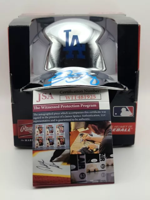 Eric Gagne Signed Los Angeles Dodgers Chrome Mini MLB Baseball Batting Helmet