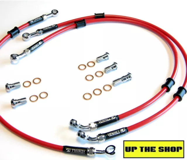 HONDA CBR1000RR 2006-07 VENHILL F&R s/steel braided brake lines hoses RACE