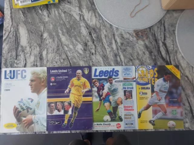 Collection Of 14 Leeds United Football Programmes Plus 2 Doubles 1979-2002
