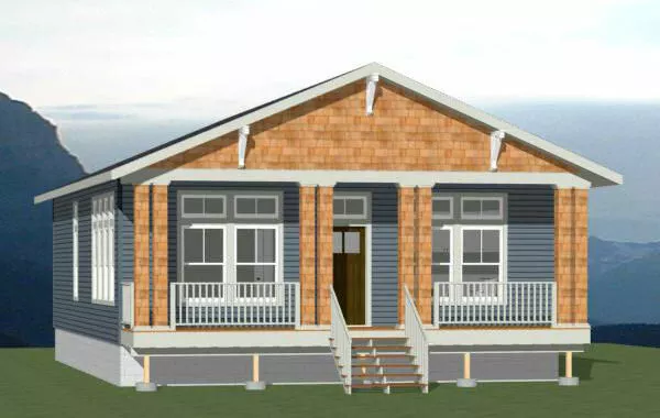 30x40 House -- 3 Bedroom 2 Bath -- 1,200 sq ft -- PDF Floor Plan -- Model 2