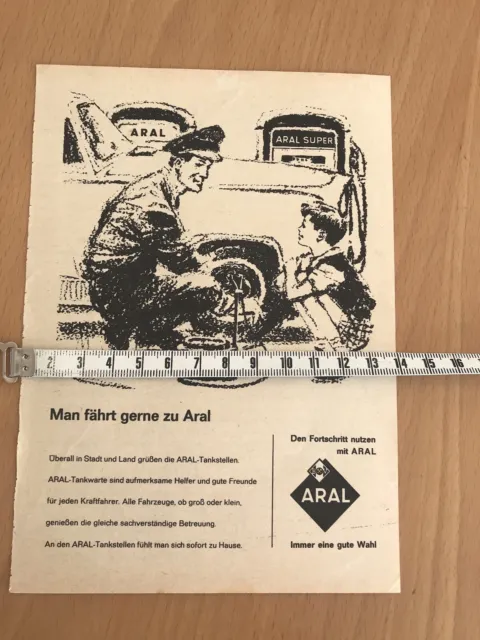 Aral Super /Tankstelle Benzin / Fortschritt nutzen  /Grafik Werbung 1950 er