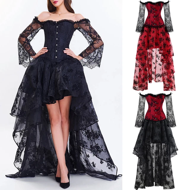 strapless open back dress Halloween Dark Vintage Prom Dress for Girls main image 0